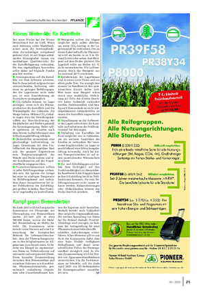 Landwirtschaftliches Wochenblatt PFLANZE Seit einer Woche hat der Winter Deutschland fest im Griff.