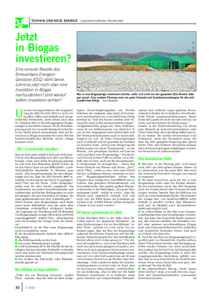 TECHNIK UND NEUE ENERGIE Landwirtschaftliches Wochenblatt Jetzt in Biogas investieren?