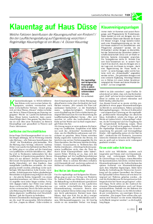Landwirtschaftliches Wochenblatt TIER Klauentag auf Haus Düsse Welche Faktoren beeinflussen die Klauengesundheit von Rindern?