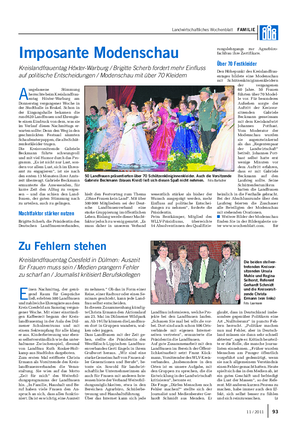 Landwirtschaftliches Wochenblatt FAMILIE A usgelassene Stimmung herrschte beim Kreislandfrau- entag Höxter-Warburg am Donnerstag vergangener Woche in der Stadthalle in Brakel.