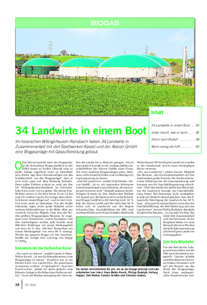 BIOGAS Landwirtschaftliches WochenblattBIOGAS Landwirtschaftliches Wochenblatt Inhalt 34 Landwirte in einem Boot .
