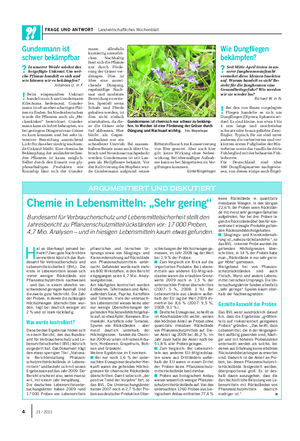 FRAGE UND ANTWORT Landwirtschaftliches Wochenblatt Gundermann ist schwer bekämpfbar ?