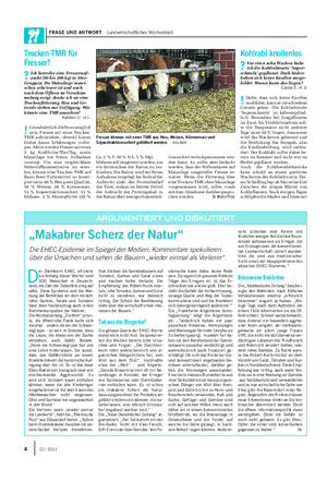 FRAGE UND ANTWORT Landwirtschaftliches Wochenblatt Trocken-TMR für Fresser?