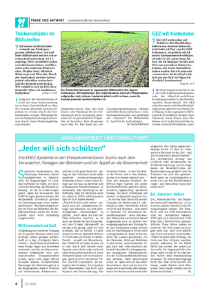 FRAGE UND ANTWORT Landwirtschaftliches Wochenblatt Trockenschäden im Blühstreifen ?