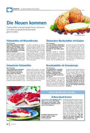 REZEPTE Landwirtschaftliches Wochenblatt Die Neuen kommen Frühkartoffeln sind doch etwas Feines.