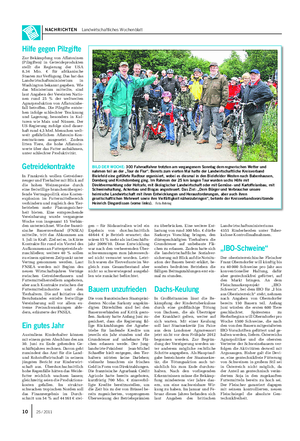 NACHRICHTEN Landwirtschaftliches Wochenblatt BILD DER WOCHE: 300 Fahrradfahrer trotzten am vergangenem Sonntag dem regnerischen Wetter und nahmen teil an der „Tour de Flur“.