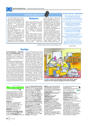 QUIZ UND QUATSCH Landwirtschaftliches Wochenblatt Presseorgan des Westfälisch-Lippischen Landwirtschaftsverbandes e.