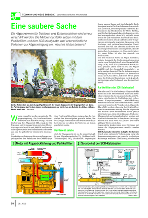 TECHNIK UND NEUE ENERGIE Landwirtschaftliches Wochenblatt Eine saubere Sache Die Abgasnormen für Traktoren und Erntemaschinen sind erneut verschärft worden.