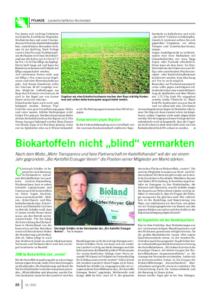PFLANZE Landwirtschaftliches Wochenblatt C hristoph Schäfer ist be- geisterter und überzeug- ter Biolandwirt.