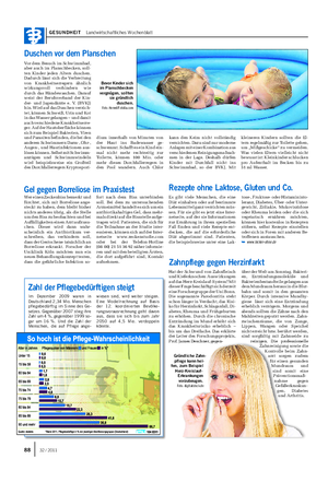 GESUNDHEIT Landwirtschaftliches Wochenblatt Vor dem Besuch im Schwimmbad, aber auch im Planschbecken, soll- ten Kinder jeden Alters duschen.