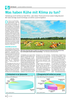 AKTUELLES Landwirtschaftliches Wochenblatt D ie Kuh ist ein Klimakiller .