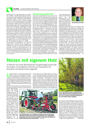 PFLANZE Landwirtschaftliches Wochenblatt Rübenanbaus im Lippe-Weser-Raum zu gestal- ten“, so Meyer.