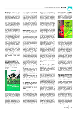 Landwirtschaftliches Wochenblatt BÜCHER Planet der Insekten – von duften- den Ameisen, betrügerischen Leuchtkäfern und gespenstischen Faltern – von Marcel Robischon.