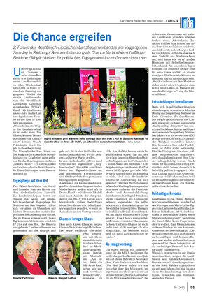 Landwirtschaftliches Wochenblatt FAMILIE Die Chance ergreifen 2.