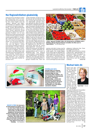 Landwirtschaftliches Wochenblatt FAMILIE Lebensmittel aus der Region stehen bei Verbrauchern hoch im Kurs.