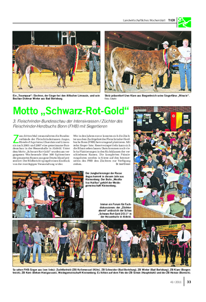 Landwirtschaftliches Wochenblatt TIER Motto „Schwarz-Rot-Gold“ 3.