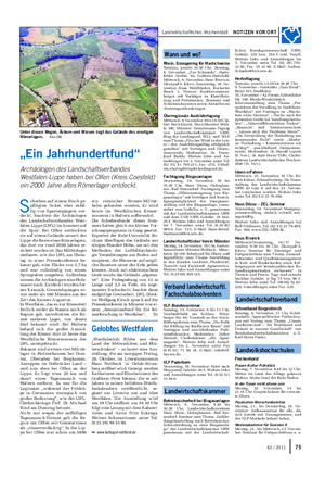 Landwirtschaftliches Wochenblatt NOTIZEN VOR ORT 7543 / 2011 Wann und wo?