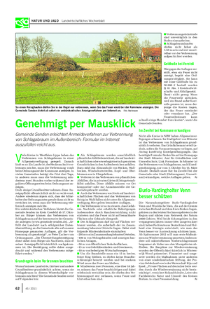 NATUR UND JAGD Landwirtschaftliches Wochenblatt V iele Kreise in Westfalen-Lippe haben das Verbrennen von Schlagabraum in einer Allgemeinverfügung geregelt.