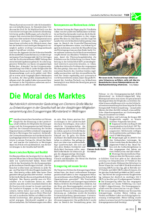 Landwirtschaftliches Wochenblatt TIER Thema Kastrationsverzicht oder Schwänzekür- zen weiterhelfen kann.