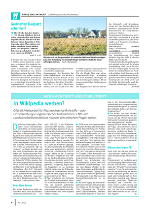 FRAGE UND ANTWORT Landwirtschaftliches Wochenblatt Großneffen Bauplatz schenken?