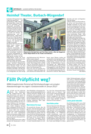 AKTUELLES Landwirtschaftliches Wochenblatt In Burbach-Würgendorf, dem 1700-Einwohner-Dorf im Dreiländereck NRW, Hessen, Rheinland-Pfalz, haben Bür- ger ein kulturelles Leucht- turmprojekt geschaffen.