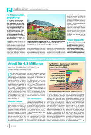 FRAGE UND ANTWORT Landwirtschaftliches Wochenblatt D ie Land- und Forstwirtschaft sowie die Fischerei sind be- deutende Wirtschaftsfak- toren in Deutschland.