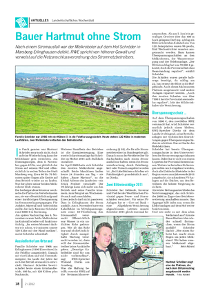 AKTUELLES Landwirtschaftliches Wochenblatt Bauer Hartmut ohne Strom Nach einem Stromausfall war der Melkroboter auf dem Hof Schröder in Marsberg-Erlinghausen defekt.