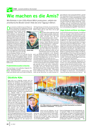 TIER Landwirtschaftliches Wochenblatt D en weitesten Anfahrtsweg nach Bönen im Kreis Unna hatte am vergangenen Freitag Corwin Holtz.