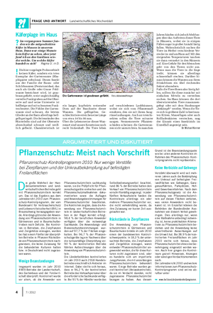FRAGE UND ANTWORT Landwirtschaftliches Wochenblatt Käferplage im Haus ?