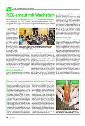 TIER Landwirtschaftliches Wochenblatt Seit Jahren beschäftigt sich die Landwirtschafts- kammer NRW intensiv mit dem Thema Beschäfti- gungsmaterial für Schweine.
