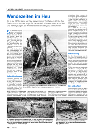 GESTERN UND HEUTE Landwirtschaftliches Wochenblatt S eit den 1970er-Jahren erlangte im Sauerland Silage als Futterbasis absolute Priorität.