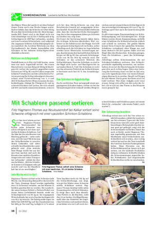 SCHWEINEHALTUNG Landwirtschaftliches Wochenblatt den Haken.