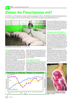 TIER Landwirtschaftliches Wochenblatt Ziehen die Fleischpreise mit?