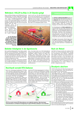 Landwirtschaftliches Wochenblatt INDUSTRIE UND WIRTSCHAFT Die Grimme Landmaschinenfabrik kooperiert mit dem dänischen Gemüsetechnik-Spezialis- ten ASA-Lift.