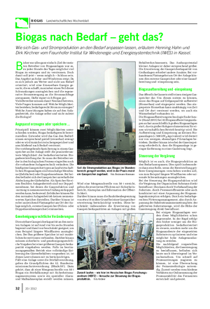 BIOGAS Landwirtschaftliches Wochenblatt Biogas nach Bedarf – geht das?