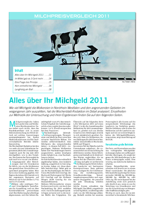 Landwirtschaftliches Wochenblatt MILCHPREISVERGLEICH Foto: Pixelio/C.