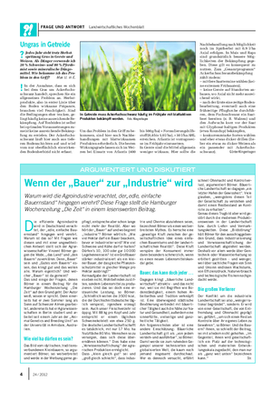 FRAGE UND ANTWORT Landwirtschaftliches Wochenblatt Ungras in Getreide ?