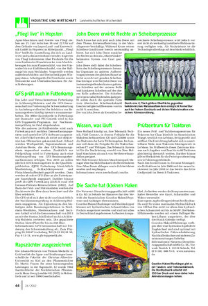 INDUSTRIE UND WIRTSCHAFT Landwirtschaftliches Wochenblatt „Fliegl live“ in Hopsten Agrar-Maschinen und -Geräte von Fliegl ste- hen am 21.