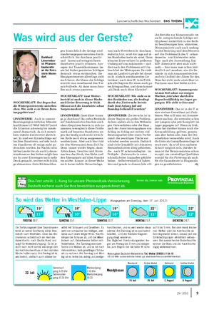 Landwirtschaftliches Wochenblatt DAS THEMA Provinzial- Photovoltaik-Police Ausgabe Jahresbuch 2012 1.