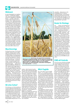 NACHRICHTEN Landwirtschaftliches Wochenblatt BILD DER WOCHE: Gute Nerven sind angesichts der momentanen Wetterlage bei Ackerbauern gefragt.
