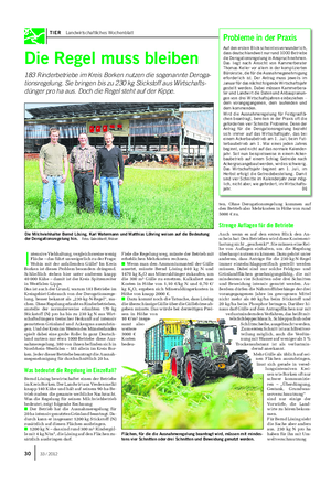TIER Landwirtschaftliches Wochenblatt Die Regel muss bleiben 183 Rinderbetriebe im Kreis Borken nutzen die sogenannte Deroga- tionsregelung.