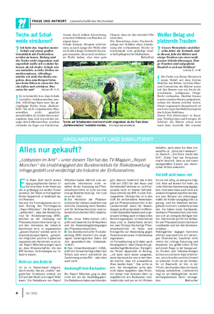 FRAGE UND ANTWORT Landwirtschaftliches Wochenblatt Teiche auf Schaf- weide einzäunen?