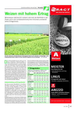 Landwirtschaftliches Wochenblatt PFLANZE D3+> B<<G29 /2EG!
