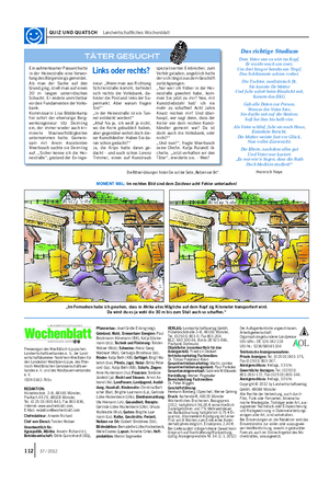 QUIZ UND QUATSCH Landwirtschaftliches Wochenblatt Presseorgan des Westfälisch-Lippischen Landwirtschaftsverbandes e.
