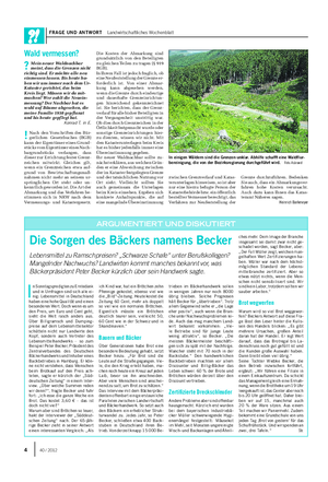 FRAGE UND ANTWORT Landwirtschaftliches Wochenblatt Wald vermessen?
