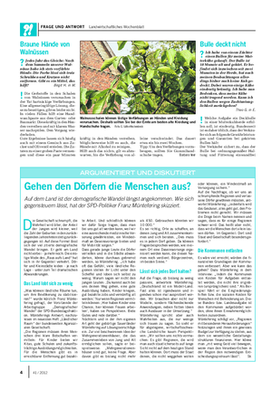 FRAGE UND ANTWORT Landwirtschaftliches Wochenblatt Braune Hände von Walnüssen ?