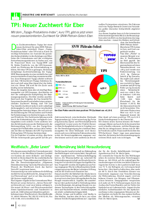INDUSTRIE UND WIRTSCHAFT Landwirtschaftliches Wochenblatt tuellen Futterpreisen orientieren.
