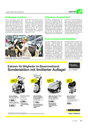 Landwirtschaftliches Wochenblatt EUROTIER Fleckvieh sowie Brown Swiss.