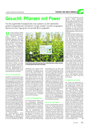 Landwirtschaftliches Wochenblatt TECHNIK UND NEUE ENERGIE M it dem rasanten Ausbau regenerativer Energien ist auch der Bedarf an Bio- masse erheblich gestiegen.