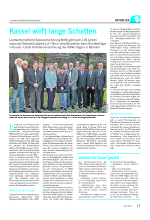Landwirtschaftliches Wochenblatt AKTUELLES E in Hauch von Wehmut kam auf.